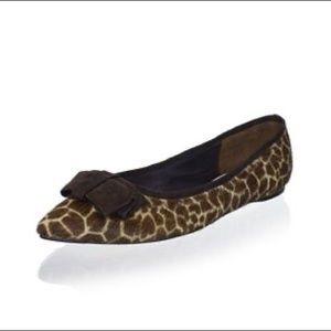 Delman Suri ballet flat giraffe print, size 8.5
